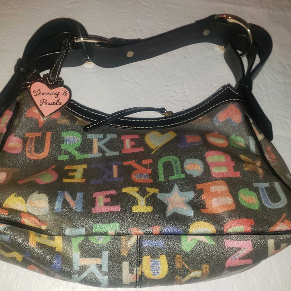 Dooney & Bourke Multicolor Alphabet Hobo Shoulder Bag